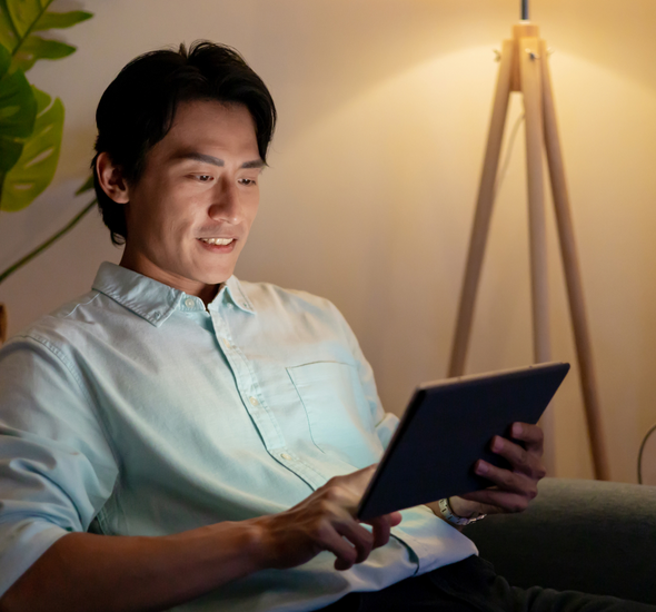 Person with a tablet